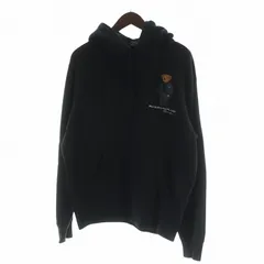 ポロ ラルフローレン POLO RALPH LAUREN パーカー トレーナー 長袖 ロゴ ポロべア 刺繍 裏起毛 M 黒 ブラック /MQ
