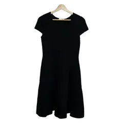 EPOCA(エポカ) ワンピース サイズ40 M レディース美品  - 黒 半袖/ひざ丈/ニット