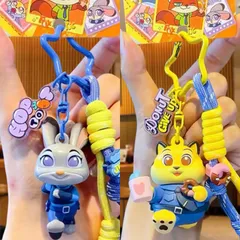 海外限定❣️【2個セット】Disney ズートピア ジュディ・ホップス＆クロウハウザー キーホルダー ストラップ
