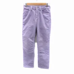 ヤヌーク YANUK コーデュロイパンツ ストレート アンクル丈 23 XS 紫 パープル /HO17 ■GY53