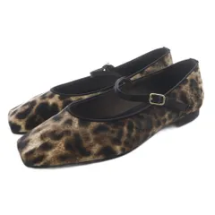 ルタロン Le Talon 24AW スクエアソフトメリージェーン パンプス レオパード 24cm 茶色