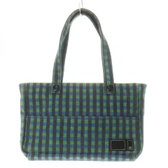 ネイバーフッド NEIGHBORHOOD × ポーター PORTER 吉田カバン トートバッグ ミニバッグ キャンバス チェック ロゴ 緑 グリーン /CK15 ■GY12