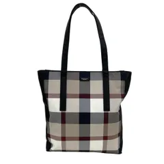 BLACK LABEL CRESTBRIDGE(ブラックレーベルクレストブリッジ) トートバッグ美品  - 黒×マルチ チェック柄