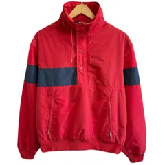 NIKE ナイキ プルオーバージャケット フード付き フリースライニング ウォームアッププルオーバー 赤×紺 Mサイズ No.L837