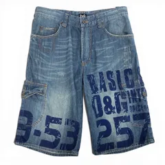 ドルチェアンドガッバーナ　ハーフパンツ　ハーフデニム　刺繍　ロゴ　y2k 30 ドルチェアンドガッバーナ ハーフパンツ ハーフデニム 刺繍 ロゴ y2k