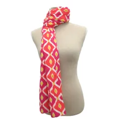トリーバーチ TORY BURCH 美品 ストール マフラー ロング丈 総柄 コットン マルチカラーのサムネイル