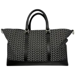 マイケルコース MICHAEL KORS トートバッグ ショルダーバッグ 皮革 ロゴ 総柄 シルバー金具 黒 ブラック グレー