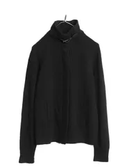 【お得なクーポン配布中!】 00s ラルフローレン ニット カーディガン レディース M / オールド ウール カシミヤ ハイネック 無地 前開き セーター ジャケット ブラック