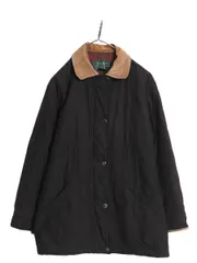 【お得なクーポン配布中!】 00s ローレン ラルフローレン 中綿 キルティング ジャケット レディース M 程 ポロ ハーフ コート ナイロン ジャンパー ブルゾン ブラック