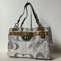 2511-435｜コーチ シグネチャー ハンドバッグ イエローブラウン