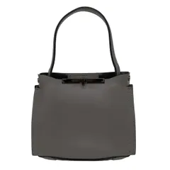 GIANNICHIARINI(ジャンニキャリーニ/ジャンニキアリーニ) ハンドバッグ - グレー ミニバッグ/ハンドル取り外し可 レザー