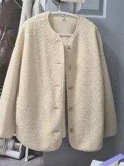 ユニクロ ボア フリース カーディガン アイボリー