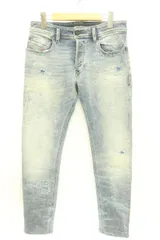 【中古】 DIESEL メンズデニムパンツ W30×L30 SLEENKER D.N.A デニムパンツ DIESEL W30×L30 インディゴブルー 藍 ダメージ加工
