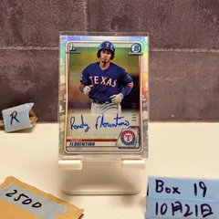 2020 Topps 1st Bowman Chrome Randy Florentino 381/499 直筆サインカード TEXAS RANGERS Refractor カード