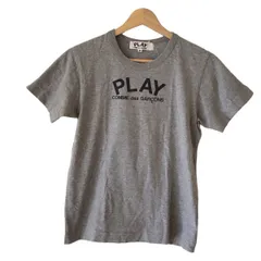PLAY COMMEdesGARCONS(プレイコムデギャルソン) 半袖Tシャツ サイズM レディース - グレー×黒×白 クルーネック/ハート