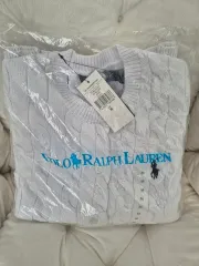 ポロ ラルフローレン ケーブル ニット カーディガンS/ M 白