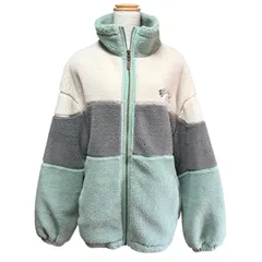 【タグ付き】BILLABONG ビラボン ボアジャケット フリース アウター モコモコ パステルカラー Mサイズ ゆるだぼ レディース 冬物