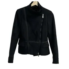 EMPORIOARMANI(エンポリオアルマーニ) ブルゾン サイズ38 S レディース美品  - 黒 長袖/フェイクムートン/ジップアップ/秋/冬
