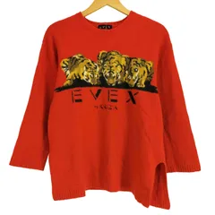 エヴェックスバイクリツィア EVEX by KRIZIA トラ柄 クルーネックニット レディース  40