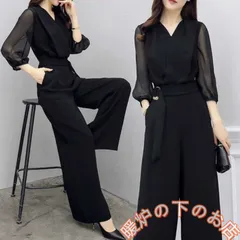 結婚式 ドレス 結婚式 パンツドレス 服装 パーティードレス 20代 30代 袖あり 40代 女性 お呼ばれ39678