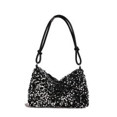 [Liebendo] キラキラバッグ スパンコール パーティ ハンド 肩掛け バッグ ショルダー 結婚式 パーティー バック オケージョン レディース 黒 シルバー 銀 可愛い おしゃれ 二次会 キラキラ ラメ (シルバー) [シルバー]