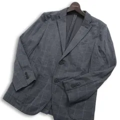 UNIQLO ユニクロ 通年 ストレッチ★ ウィンドウペン チェック コンフォート テーラード ジャケット Sz.S メンズ 灰 グレー