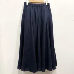新品未使用 2025SS SLOBE IENA スローブ イエナ  リネンフレアボリュームスカート ネイビー 麻100%【送料込み】