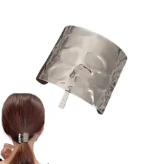 ポニーフック ヘアカフ ヘアカフス ヘアアクセサリー ヘアアクセ メタル ヘアゴム ヘアタイ バレッタ ヘアクリップ 髪留め (シルバー) [シルバー]