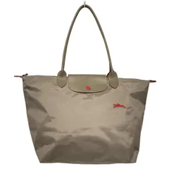 LONGCHAMP(ロンシャン) ショルダーバッグ ル・プリアージュネオ ベージュ×レッド 折りたたみ レザー