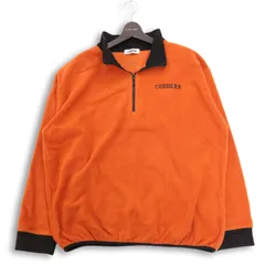 CODDERR 秋冬 ロゴ刺繍★ 裏起毛 フリース ハーフジップ トレーナー プルオーバー Sz.L　メンズ