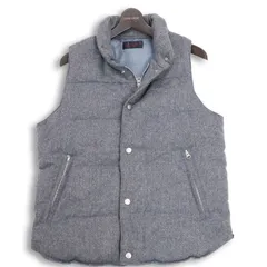 URBAN RESEARCH ROSSO アーバンリサーチ ロッソ 秋冬 ウール★ ツイード ダウン ベスト Sz.L　メンズ 日本製