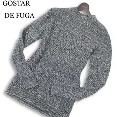 GOSTAR DE FUGA ゴスタール ジ フーガ ヘリンボーン★ モックネック コットン メランジ ニット セーター Sz.44 メンズのサムネイル