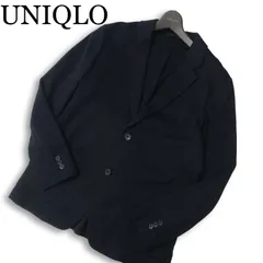 UNIQLO ユニクロ 通年★ コンフォート 2B テーラード ジャケット Sz.L メンズ 紺 ネイビー