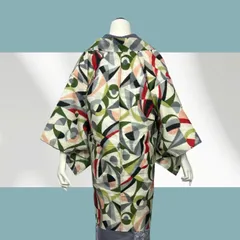 羽織　長羽織　銘仙　アンティーク着物　正絹