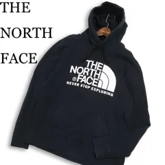 THE NORTH FACE ザ ノースフェイス NT6180X フロント ロゴ★ スウェット プルオーバー パーカー Sz.M メンズ 黒 アウトドア