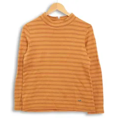 CROCODILE クロコダイル 秋冬 ワニ刺繍★ ボーダー 長袖 カットソー ロンTシャツ Sz.M　レディース