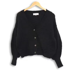 ROPE PICNIC ロペピクニック 秋冬 Vネック ニット カーディガン Sz.38　レディース 黒