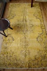 トルコ ヴィンテージラグ イエローオーバーダイ