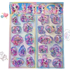 loong 水入りシール ウォーター ぷっくり しずくちゃん シャカシャカシール 励ましステッカー 3D 立体 2 枚入り 精巧な柄 手帳用装飾 DIY クリエイティブ ファッション 個性的 かわいい ギフ 2セット Q 1