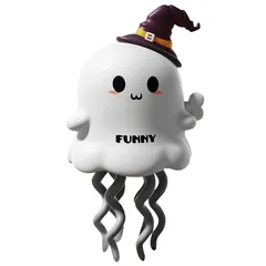 【1個セット】Sediven ハロウィン 飾り ダンシング おもちゃ 幽霊 動く かわいい 知育玩具 踊るタコ 子供向け 子・犬・猫用 室内遊び SNSで話題 踊る halloween 装飾 プレゼント パーテイー小物 装飾アートリ 装飾品 （ホワイト） 0