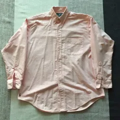 90s ポロ BIG オックスフォード/BIG シャツ パステル ピンク