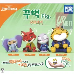 正規品 新品 ディズニー ズートピア クィーバー フィギュア 4種 セット : カプセルトイ