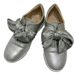 【美品】あしながおじさん (22.5) スリッポン スニーカー 運動靴 厚底 リボン 希少デザイン