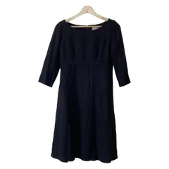 Sybilla(シビラ) ワンピース サイズM レディース - 黒 クルーネック/七分袖/ひざ丈