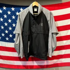 ナイキ ハーフジップ ウィンドブレーカー ブラック/グレー