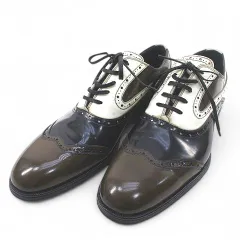 ドルチェ&ガッバーナ ドルガバ DOLCE&GABBANA Ｔricolor Brogue Leather レザーシューズ CA6254 ブラック×ブラウン×ホワイト サイズ8 イタリア製のサムネイル