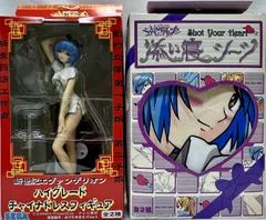 未開封、経年劣化あり、箱傷みあり　新世紀エヴァンゲリオン 綾波レイ フィギュア 添い寝シーツ 2種セット　まとめ売り