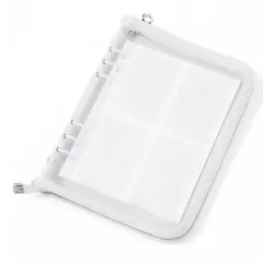 YESprime シール帳 大きめ A5 バインダー リフィル25枚セット ファイル 推し活 収納 女の子 クリア チェキ アルバム 透明 6穴 ホワイト [ホワイト]