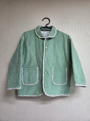 ベベジュ 緑 キルティング ジャケット 130