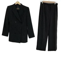 BOSCH(ボッシュ) レディースパンツスーツ レディース美品  - 黒×白 ストライプ/ダブル